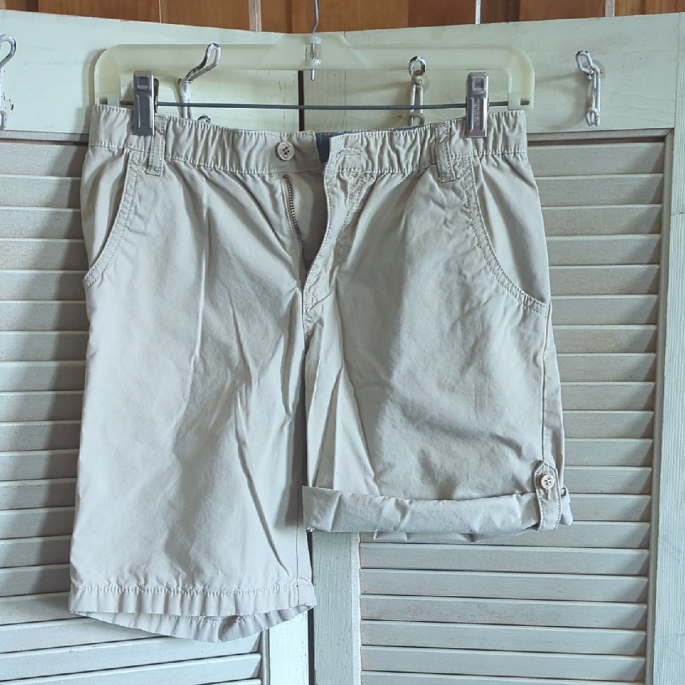 Lands' End Tan Cargo Shorts Classic Style